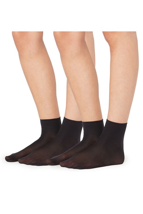 Tezenis 2 X 50 Den Soft Touch Microfiber Socks Svarta Svarta | NAMKB-5417