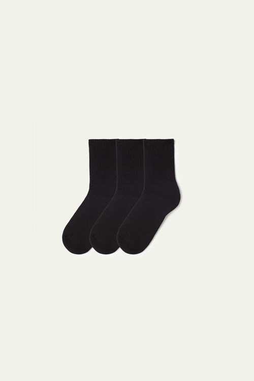Tezenis 3 X Korta Sport Socks Svarta Svarta | GXSHK-7081