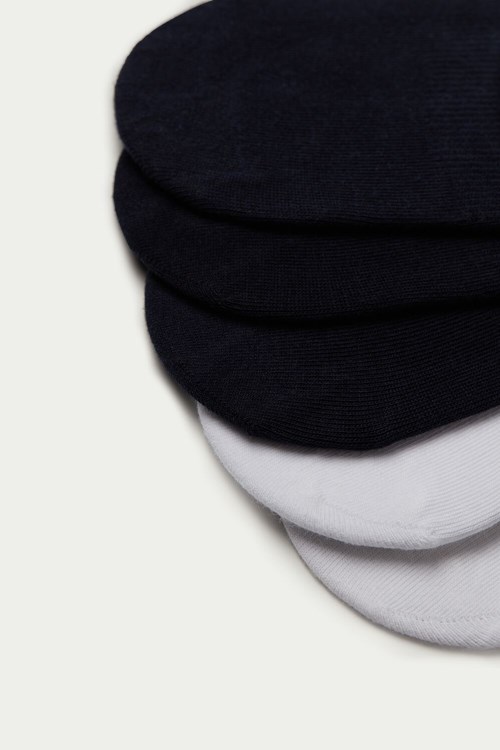 Tezenis 5 X Bomull No-Show Socks Olika Färger | MJUPI-0319