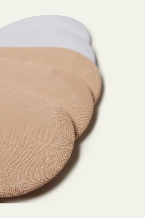 Tezenis 5 X Bomull No-Show Socks Olika Färger | VXHIL-7968