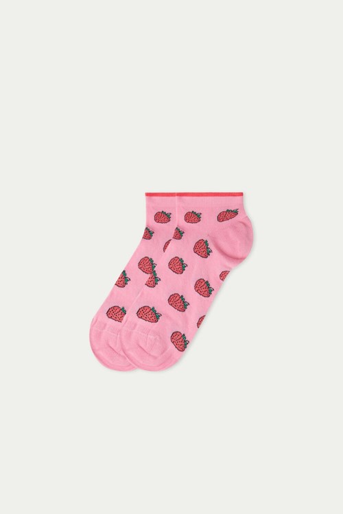 Tezenis Appliquéd Patterned Bomull No-Show Socks Rosa Rosa | YCQBS-4219