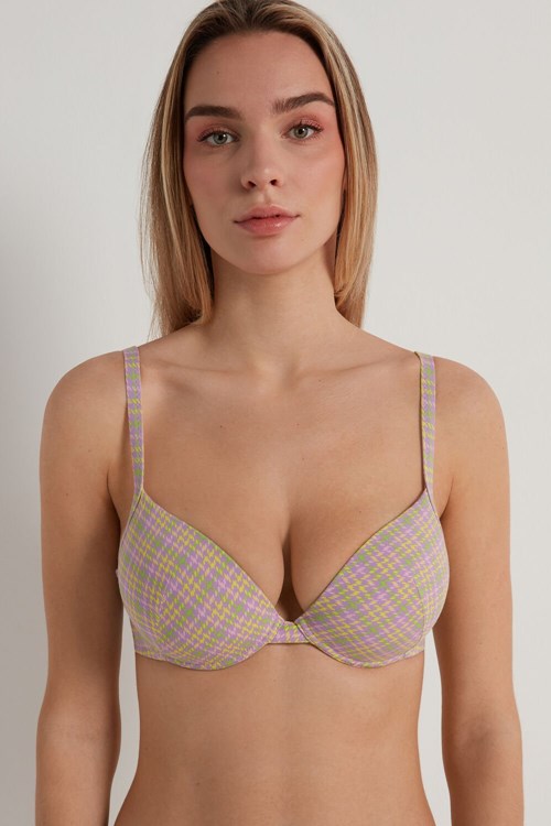 Tezenis Athens Printed Push-Up Bra Olika Färger | KIVUX-9723