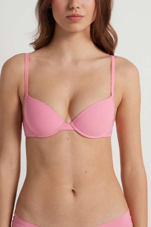 Tezenis Athens Push-Up Bra in Microfiber Rosa Rosa | AJMQZ-9426