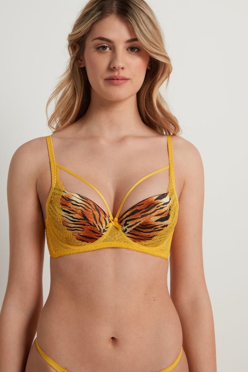 Tezenis Berlin Savage Spets Balconette Bra Gula | MEYZF-0974