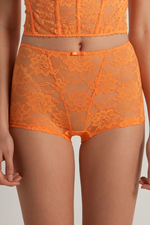Tezenis Blooming Spets Boyshorts Orange Orange | DKPRE-9856