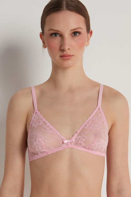 Tezenis Blooming Spets Triangle Bra Rosa Rosa | ICTOR-4273