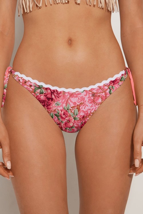 Tezenis Boho Chic Side-Tie Bikini Bottoms Rosa | KCQLT-7985
