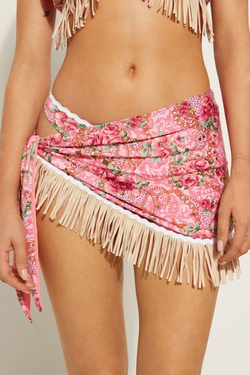 Tezenis Boho Chic Side-Tie Pareo Mini Skirt Rosa | VAESQ-7523