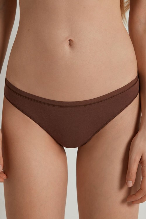 Tezenis Bomull Cheeky Briefs Bruna Bruna | ONJGU-2407