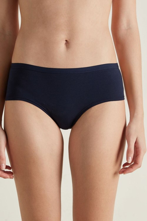 Tezenis Bomull French Panties Blå Blå | OZPGR-1549