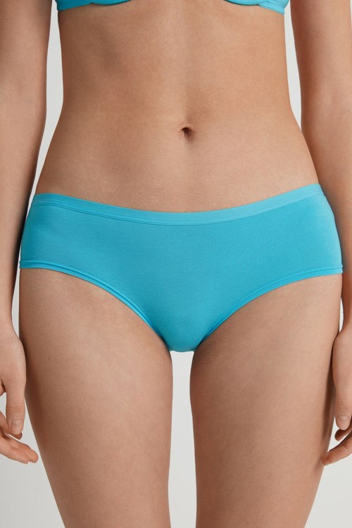 Tezenis Bomull French Panties Ljusblå Blå | WISLA-0364