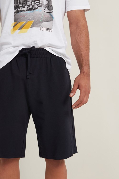 Tezenis Bomull Pique Shorts Blå Mörkblå | ESXUN-9658