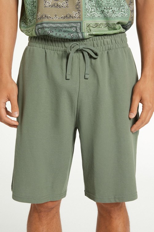 Tezenis Bomull Pique Shorts Gröna Gröna | NHCVI-7915