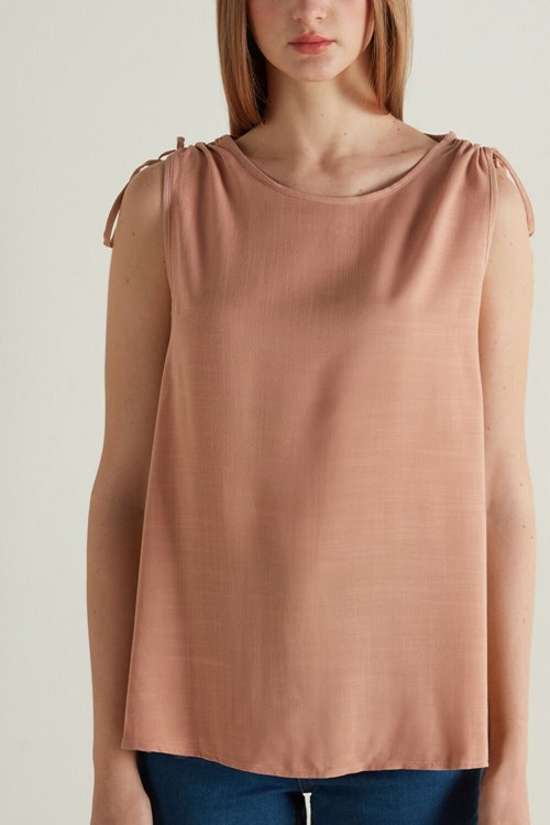 Tezenis Brushed Cloth Tank Top with Straps Rosa | EIDRA-6413