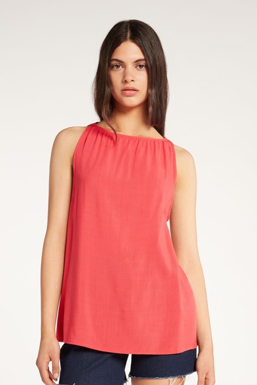Tezenis Brushed Fabric Tank Top Orange Korall Röda | WSJQG-8639