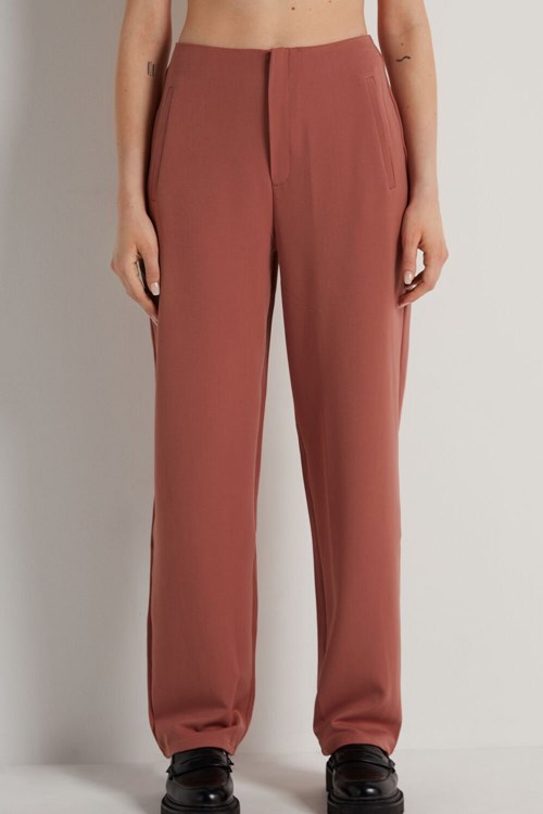 Tezenis Cloth Cigarette Pants Rosa Rosa | KRHSF-1890