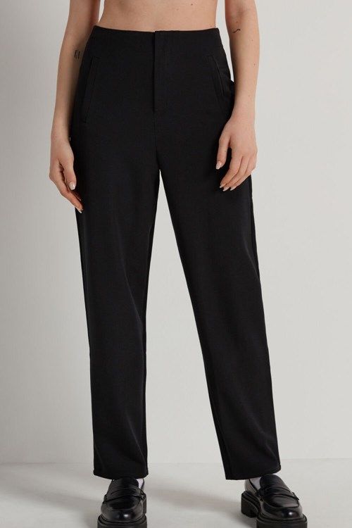 Tezenis Cloth Cigarette Pants Svarta Svarta | TLKOQ-4932