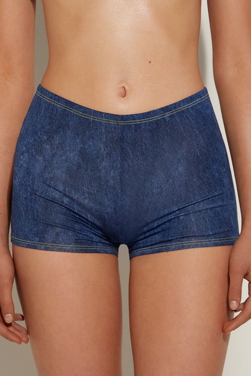 Tezenis Denim Boyshorts Blå | NUKVR-7396