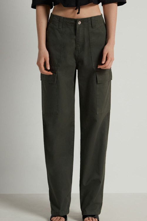 Tezenis Denim Cargo Pants Gröna Gröna | OYTRE-3684