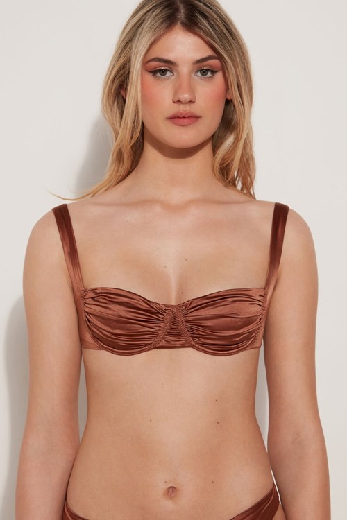 Tezenis Elegant Dream Balconette Bikini Top Bruna Bruna | ERYNH-7205
