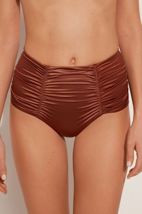 Tezenis Elegant Dream High-Waisted Panties Bruna Bruna | POADN-3726