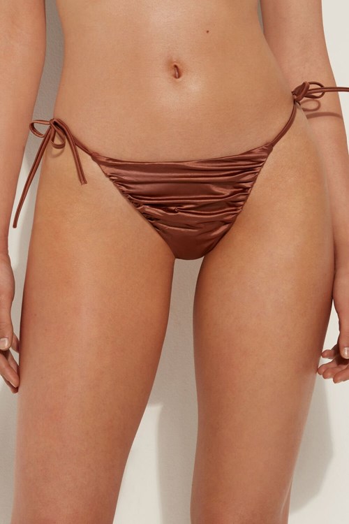 Tezenis Elegant Dream String Brazilian Bikini Bottoms Bruna Bruna | FDVAY-3890