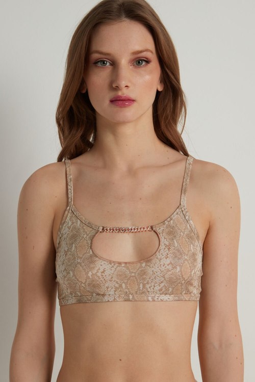 Tezenis Exotic Snake Bra Top Ormskinn | DEMCJ-4079