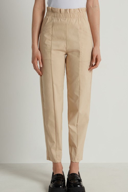 Tezenis Fabric Joggers with Pockets Beige | UQLSN-1876