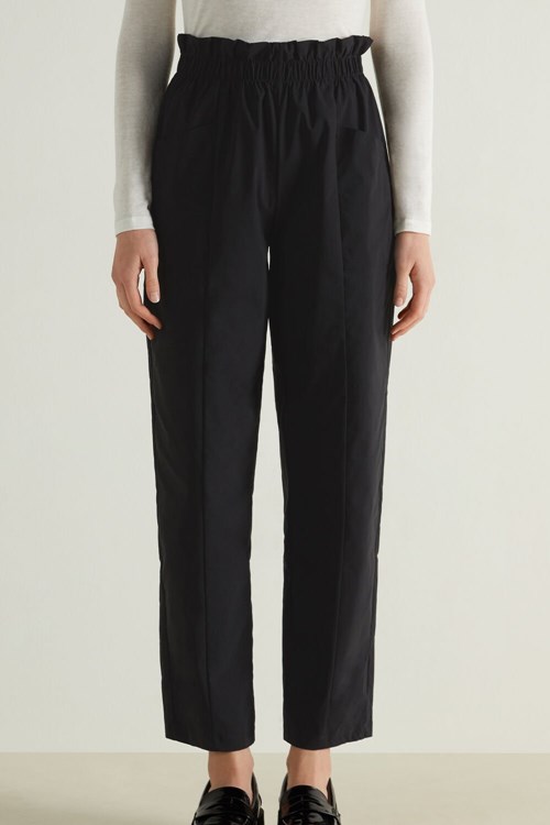 Tezenis Fabric Joggers with Pockets Svarta Svarta | WQNYG-5148