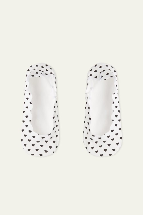 Tezenis Fancy Bomull Shoe Liners Svarta Vita | AQPJO-3940