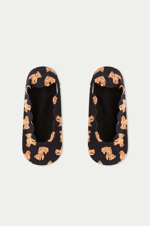 Tezenis Fancy Bomull Shoe Liners Svarta Svarta | ZBJEV-2873