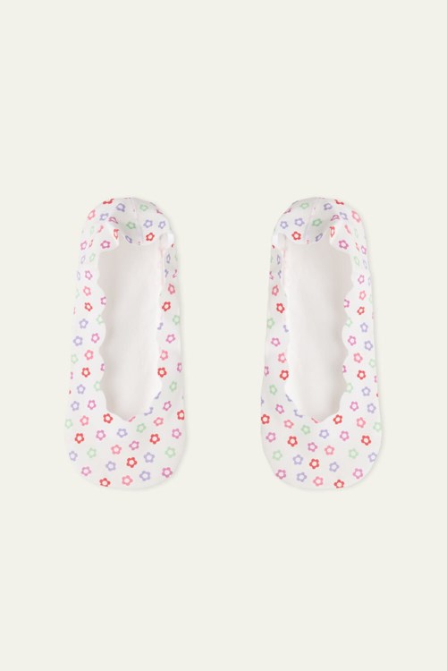 Tezenis Fancy Bomull Shoe Liners Vita | QAZCS-5186