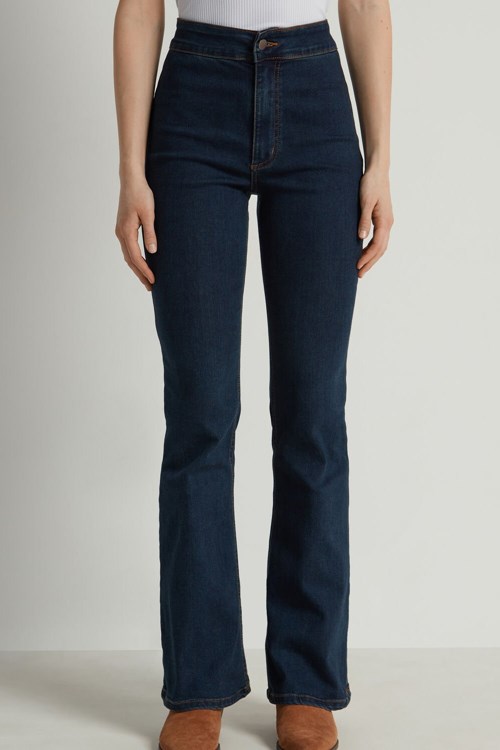 Tezenis Flared Jeans Blå Mörk | KXIMP-4598