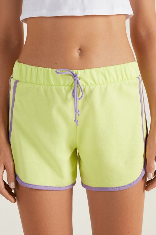 Tezenis Fleece Piping Shorts Gula | WHDCI-5314