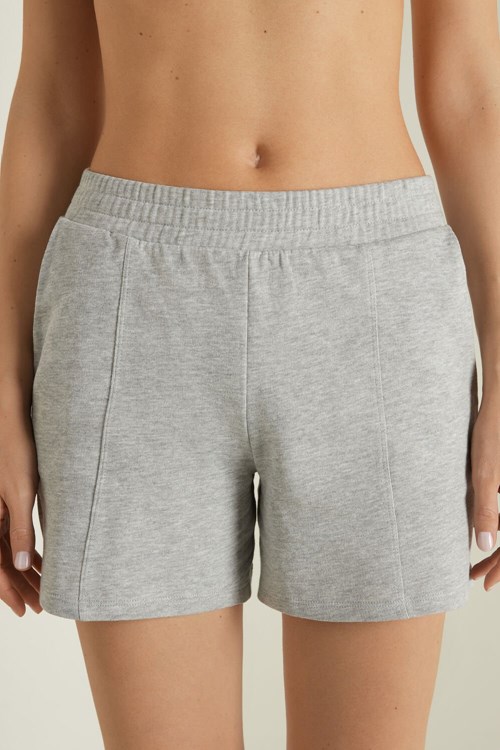 Tezenis Fleece Shorts with Pockets Grå Ljus | FHZTS-3192