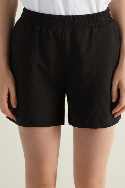 Tezenis Fleece Shorts with Pockets Svarta Svarta | AJFVL-0587