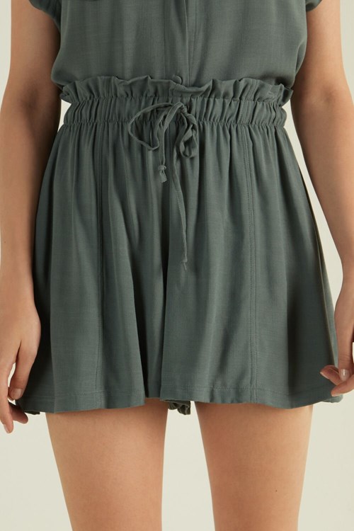 Tezenis Gathered High Rise Cloth Shorts Gröna Gröna | KBMHQ-1572