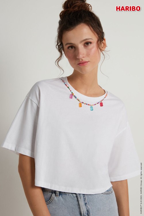 Tezenis Haribo Dropped Shoulder Crop T-Shirt Vita Vita | YGZMF-5463