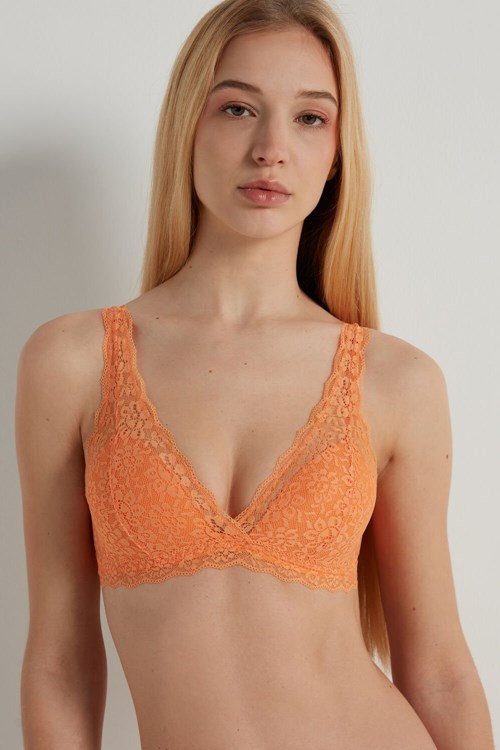 Tezenis Havana Recycled Spets Triangle Bra Orange Orange | DVGJM-7534