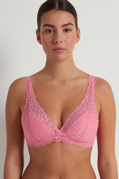 Tezenis Havana Recycled Spets Triangle Bra Rosa Rosa | UDMJB-2603