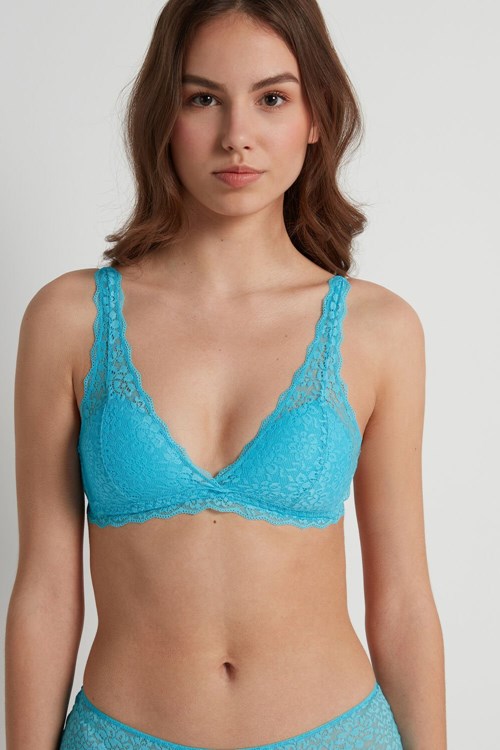Tezenis Havana Recycled Spets Triangle Bra Ljusblå Blå | VENRA-8172