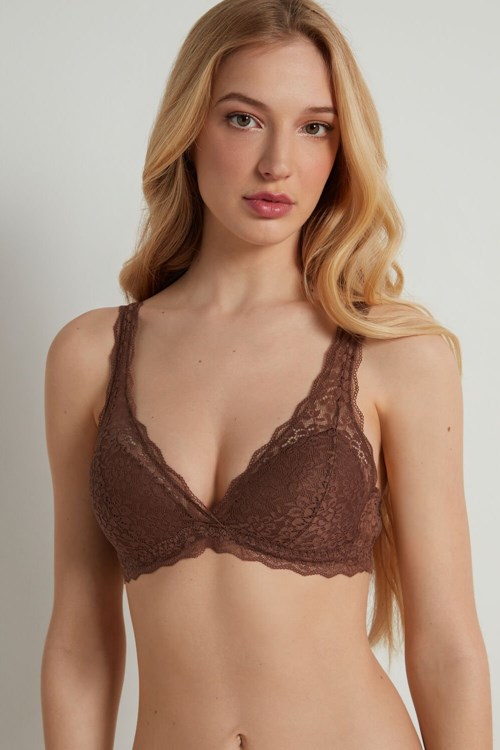 Tezenis Havana Recycled Spets Triangle Bra Bruna Bruna | WHVGZ-3567