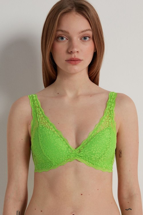 Tezenis Havana Recycled Spets Triangle Bra Gröna Gröna | XLNHW-5708