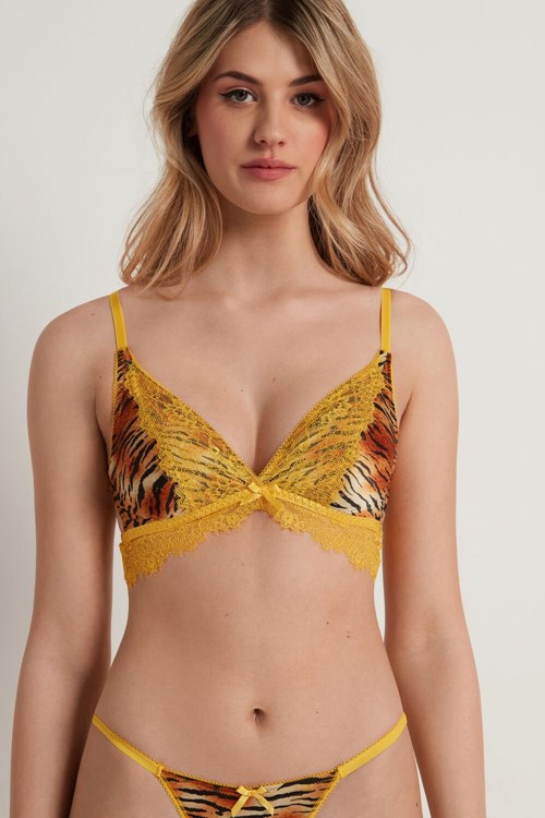 Tezenis Havana Savage Spets Triangle Bra Gula | HJQBG-8345