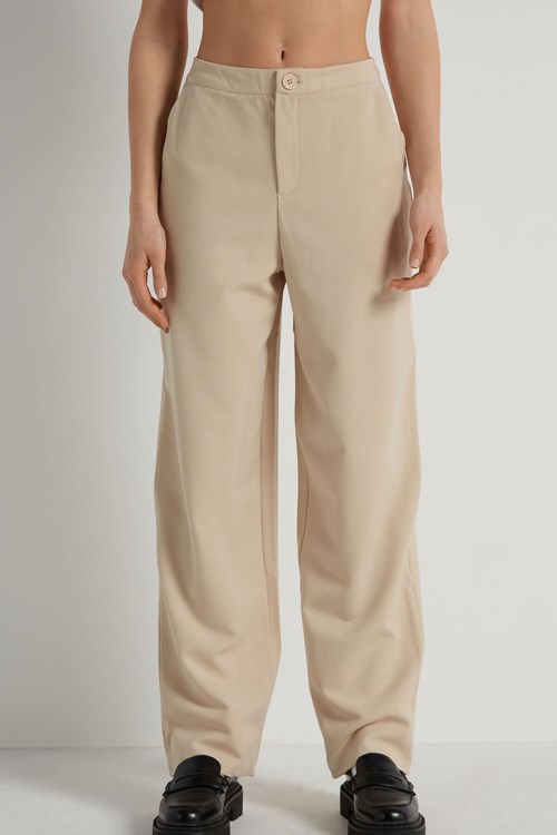 Tezenis Hetero Cloth Pants with Pockets Beige | XMESN-5617