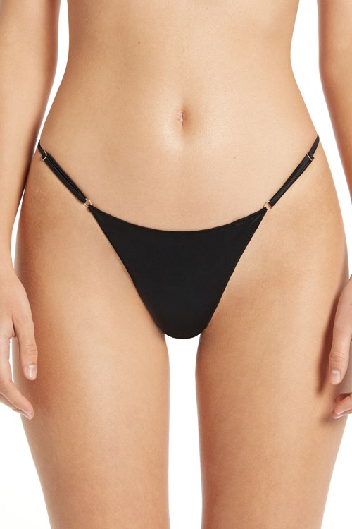Tezenis High-Cut String with Adjustable Sides Svarta Svarta | AEQYC-3467