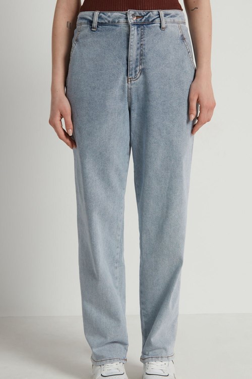 Tezenis High-Midja Denim Joggers with 4 Pockets Blå Ljusblå | HYGIQ-9724