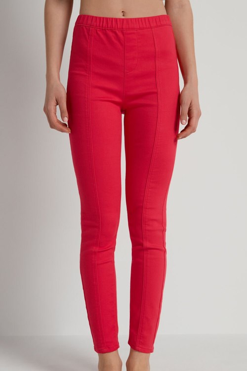 Tezenis High Midja Seamed Leggings Röda Röda | YJLQO-2064