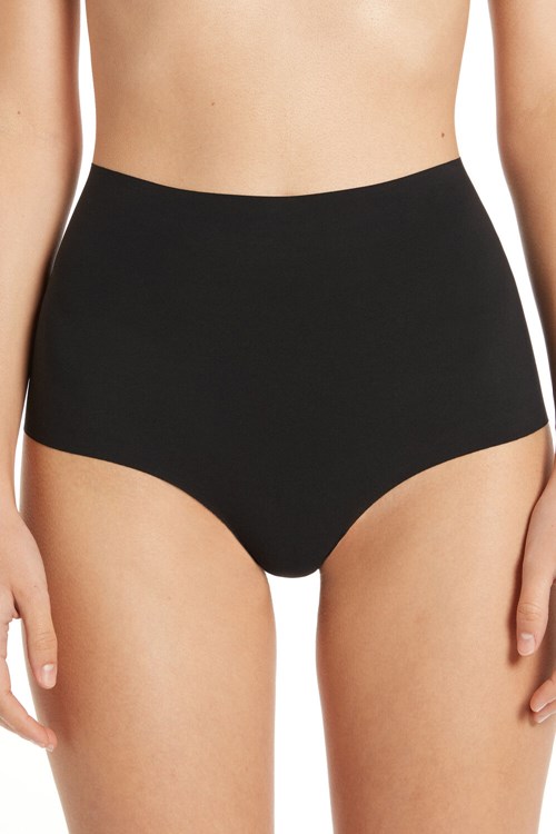 Tezenis High-Waisted Raw-Cut Microfiber Hipsters Svarta Svarta | MZNEH-7683