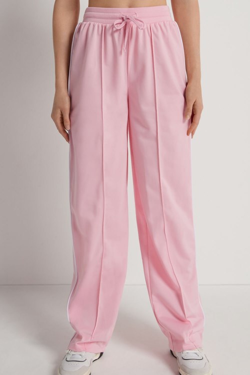 Tezenis Knit Sweatpants with Piping Rosa Rosa | OEZIH-4523